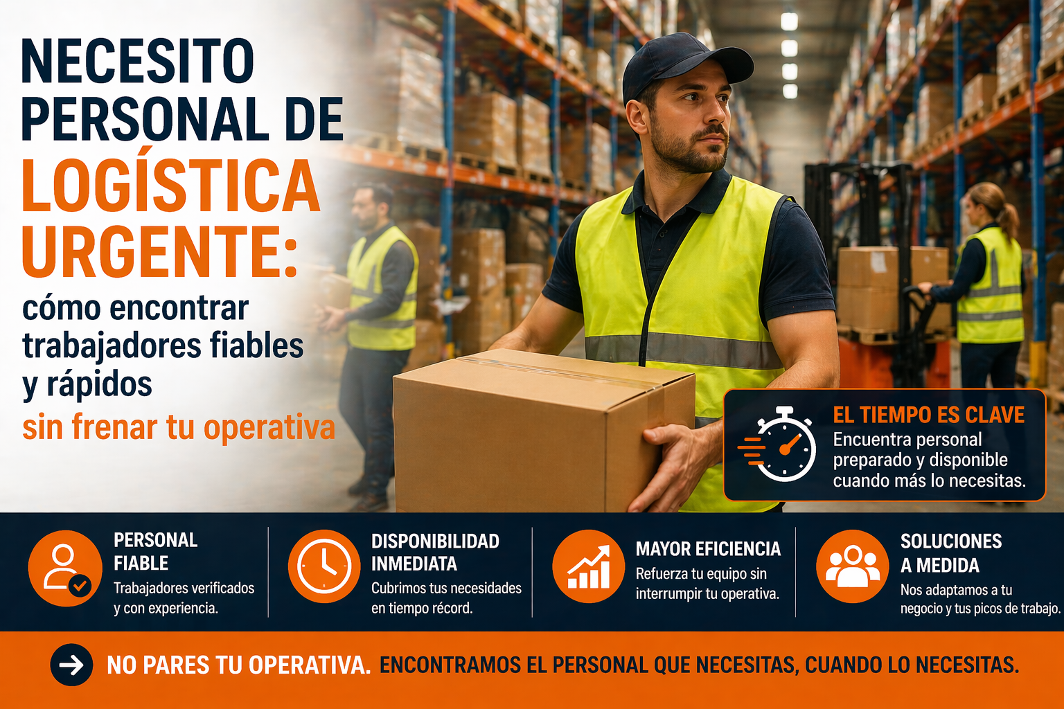Necesito personal de logística urgente: cómo encontrar trabajadores fiables y rápidos sin frenar tu operativa